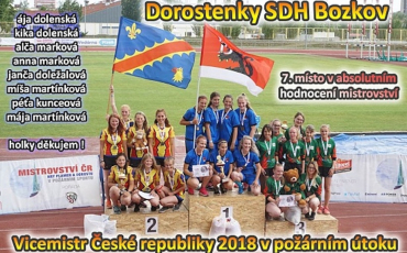 Dorostenky SDH Bozkov na Mistrovství republiky dorostu